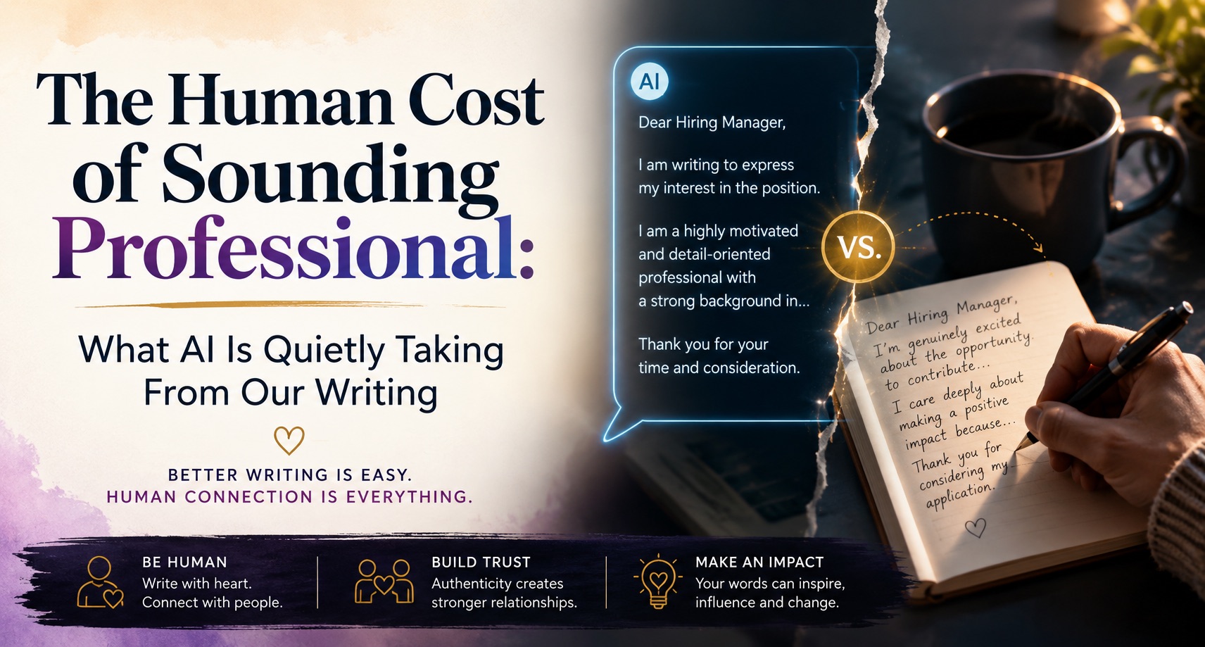 The Human Cost of Sounding Professional: What AI is slowly taking away from our writing.