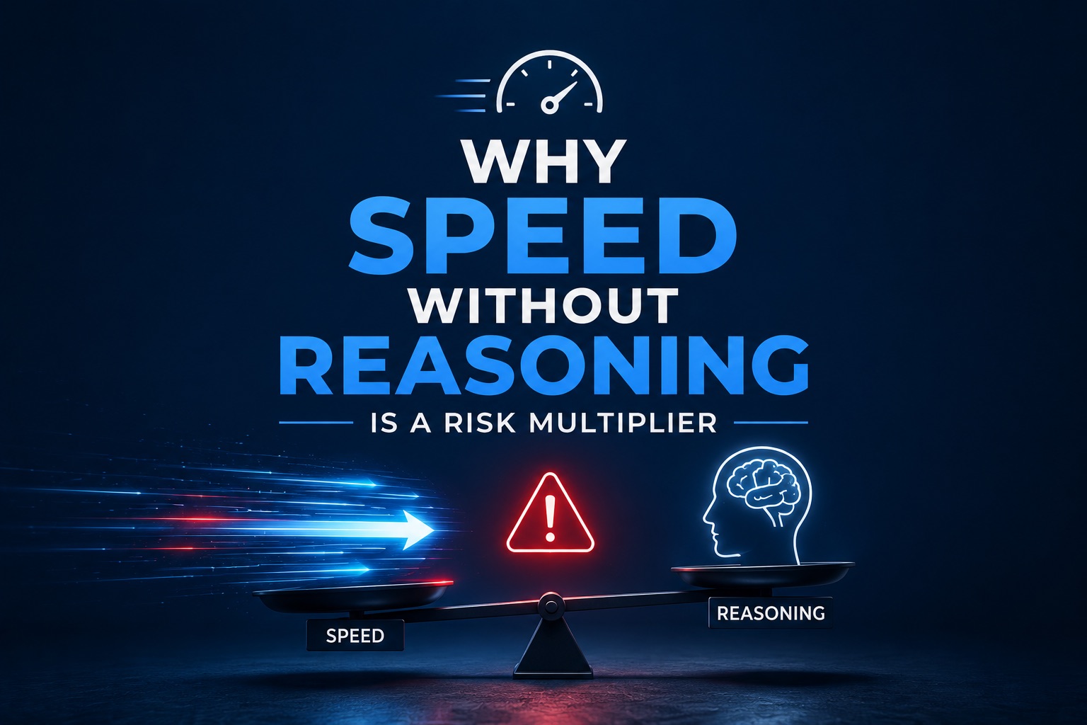 Why Speed Without Reasoning Is a Risk Multiplier